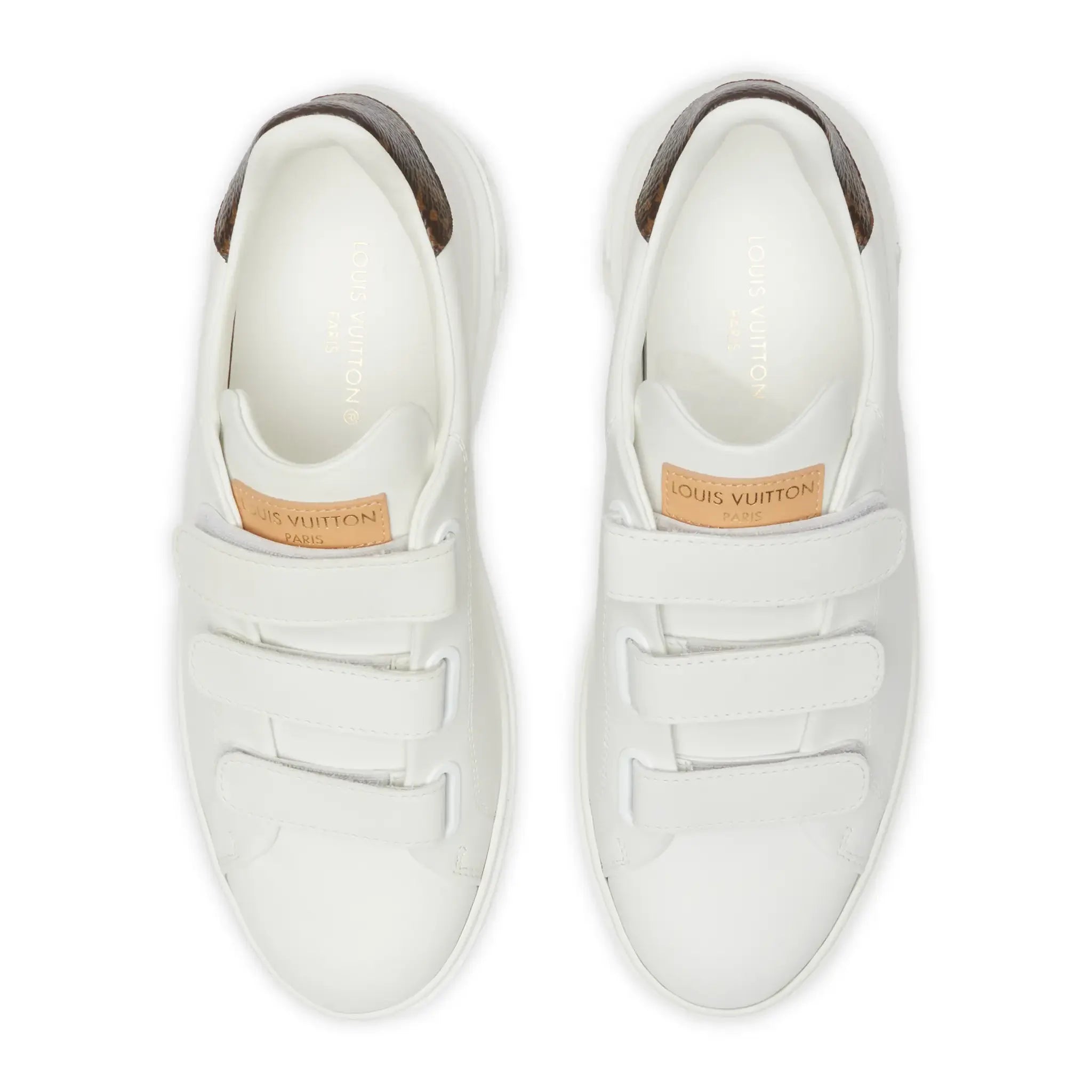 Upper View of Louis Vuitton Time Out Strap White Sneaker 1AAP6F